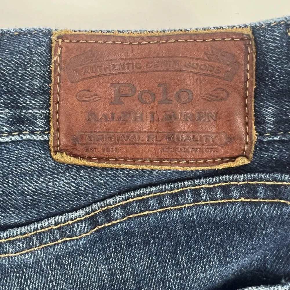Men's Ralph Lauren 36x34 Hampton Straight Relaxed Jeans VGUC Medium Wash POLO